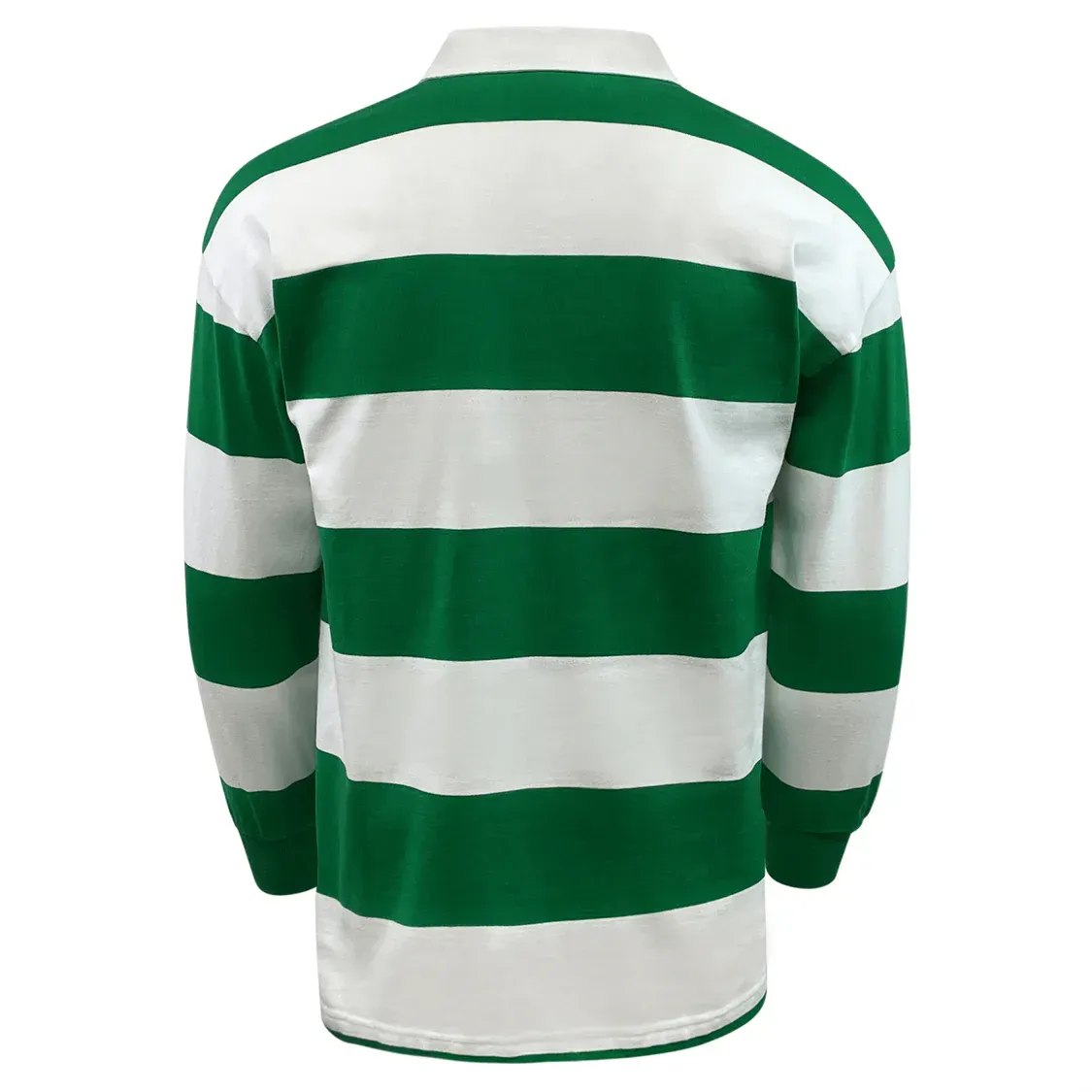 Classic Long Sleeve Hooped Rugby Jersey - Kelly/White