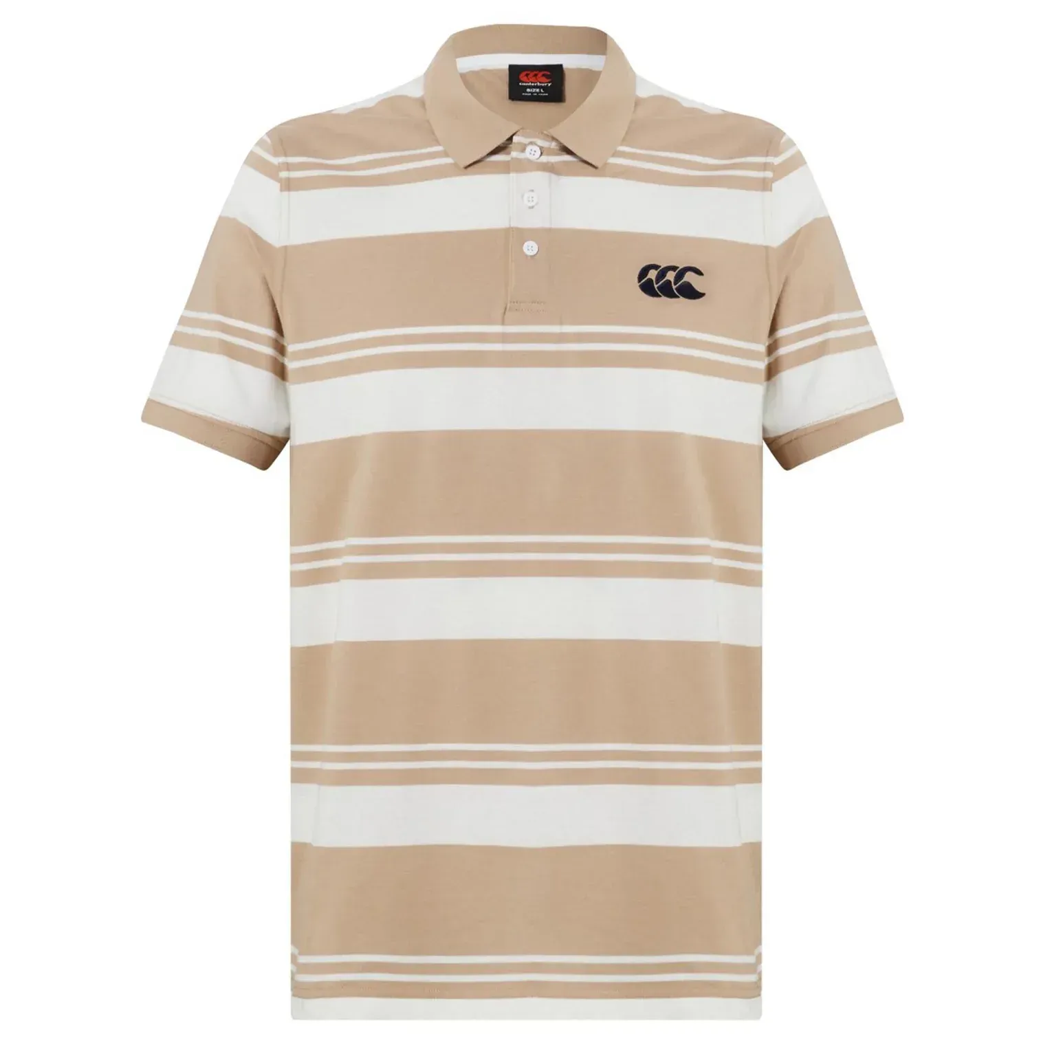Canterbury Fundamental Engineered Stripe Polo - Taupe