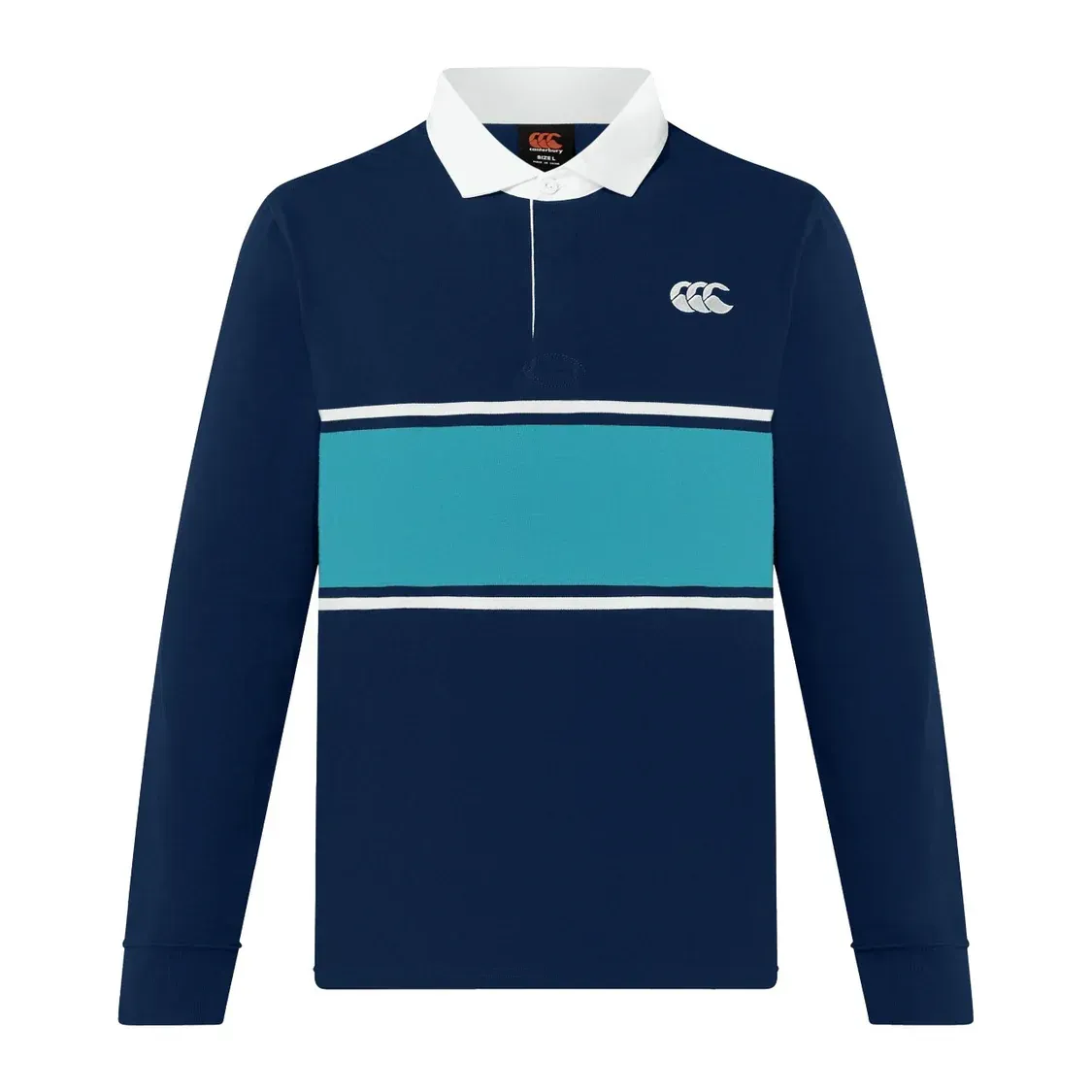 Canterbury Stripe Rugby Jersey - Dress Blue