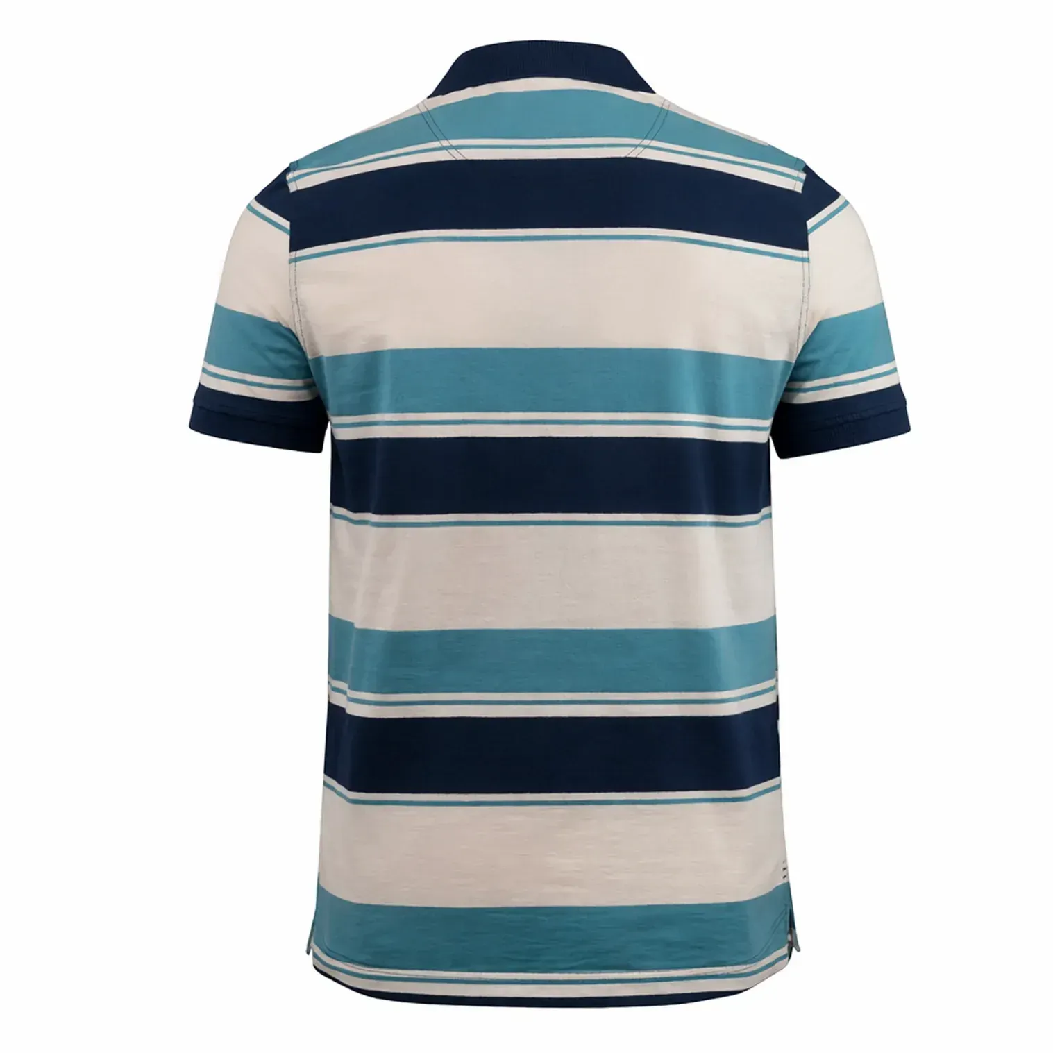 Canterbury Yarn Stripe Polo - Storm Blue
