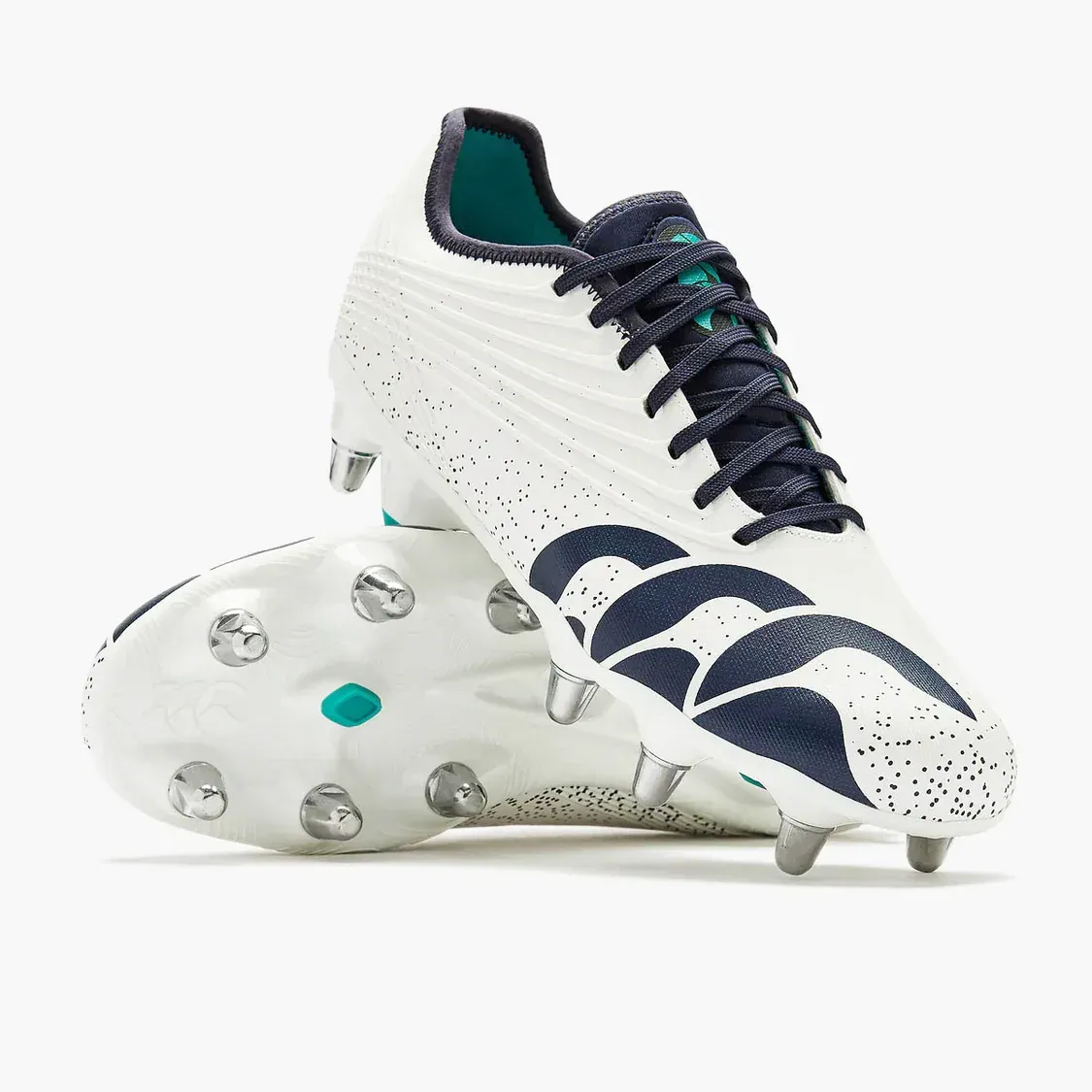 Canterbury Stampede Groundbreak Pro (SG) - White/Baltic Green