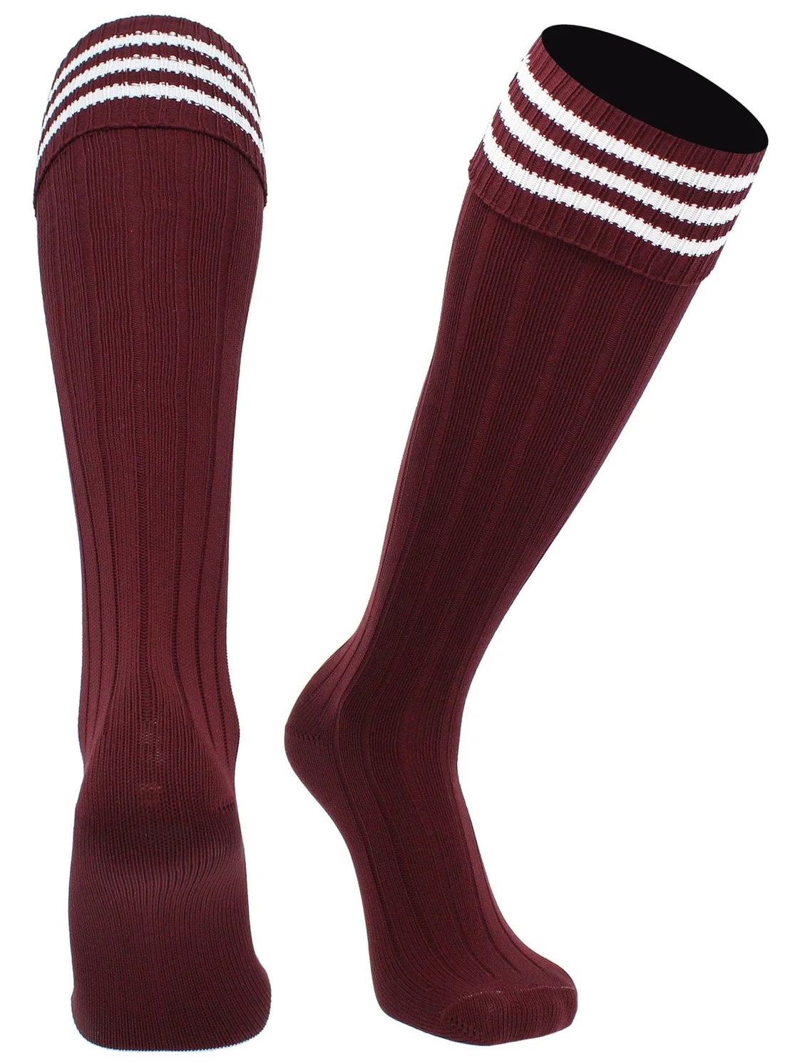 European 3-Stripes Fold Down Top Socks