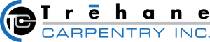 A logo for trehane carpentery inc. is shown on a white background.