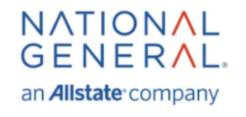 National General logo: blue text with two red inverted triangles;