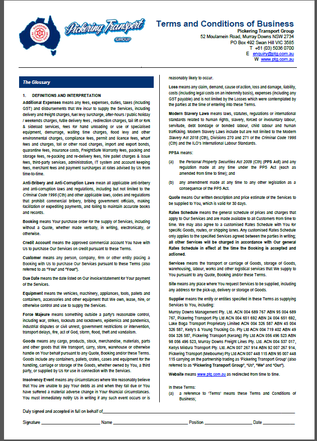 Click to view latest T&C's