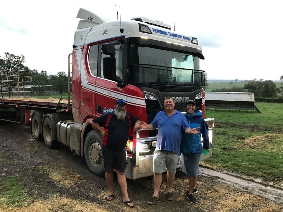 Three Men Smiling in Front of a Truck | Swan Hill, Vic | Pickering Transport Group