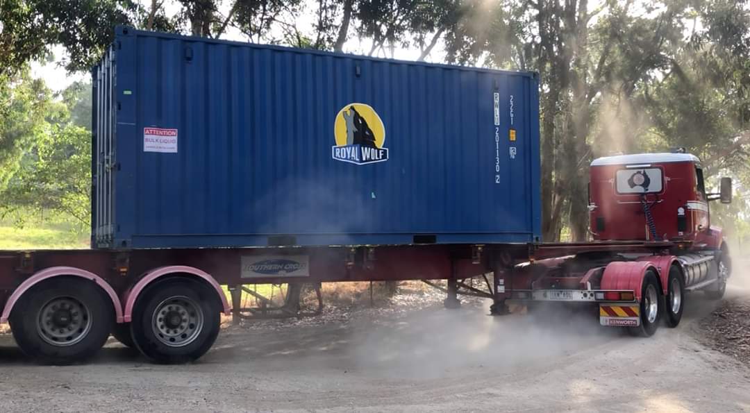 Red Truck with Blue Container | Swan Hill, Vic | Pickering Transport Group