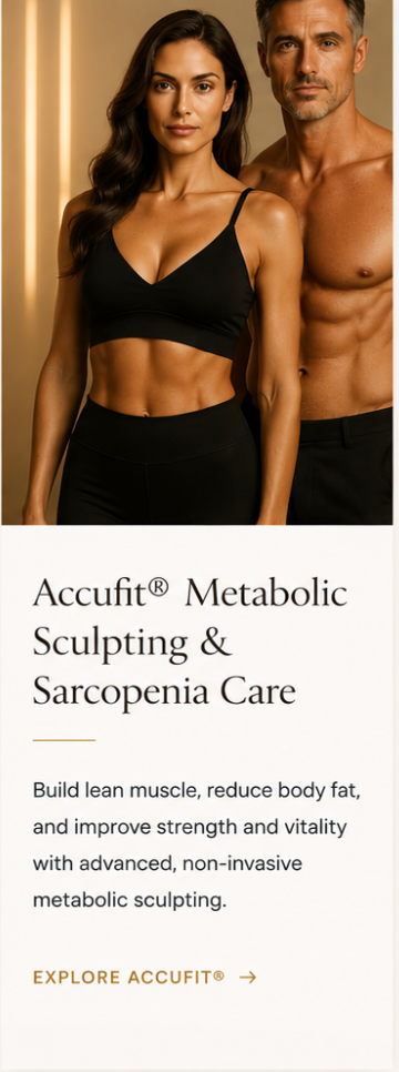 AccuFit® intelligent muscle sculpting for women and men at Mirelle Institute for Anti-Aging Medicine in Manasquan, New Jersey.