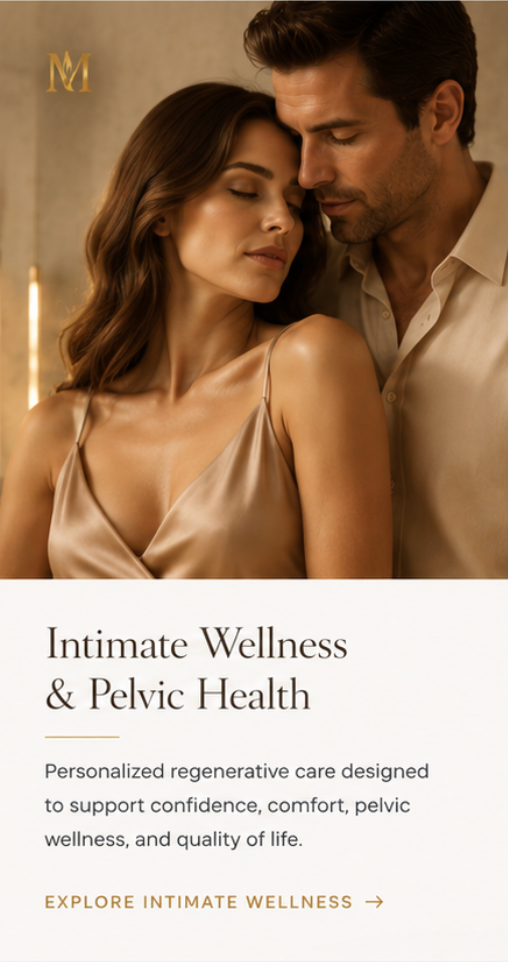 Sexual wellness, genital rejuvenation, and incontinence treatments including O-Shot®, P-Shot®, Femme 360®, and Emsella® at Mirelle Institute for Anti-Aging Medicine in Manasquan, New Jersey.