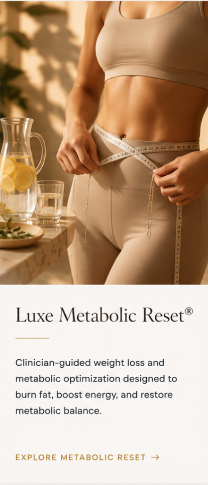 A clinician-guided approach to metabolic balance, longevity, and preservation—designed for those who value discretion, expertise, and lasting results at the Jersey Shore.