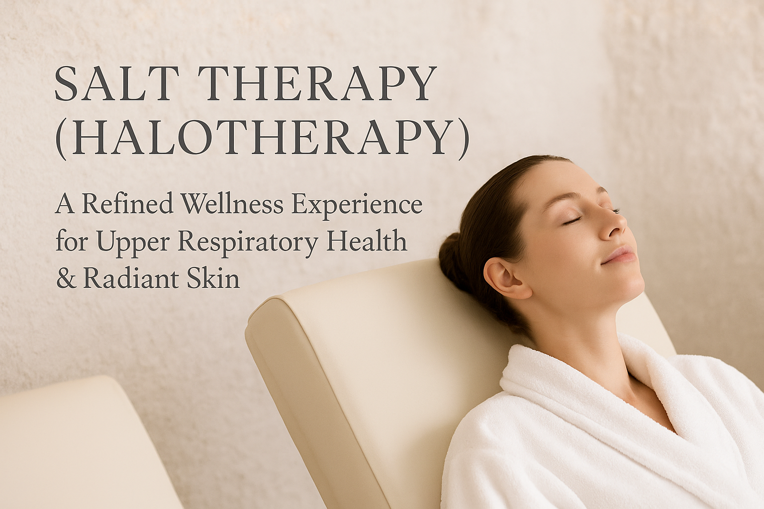 Woman receiving Halotherapy at Mirelle Institute for Anti-Aging Medicine