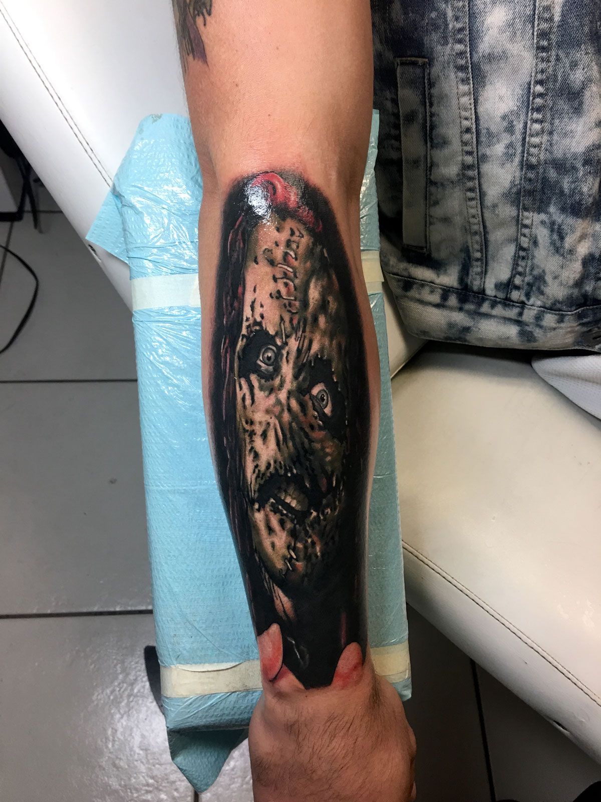 scary tattoo, zombie tattoo