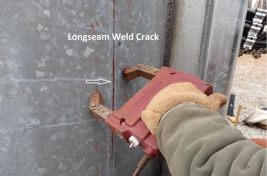 Issues found during Magnetic Particle Testing