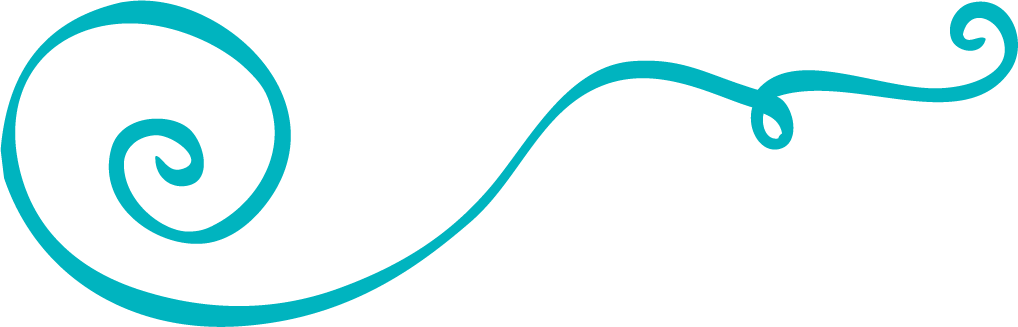 A blue swirl is on a white background.