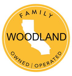 The Californian - Assisted Living & Dementia Care A yellow sticker that says family woodland owned operated