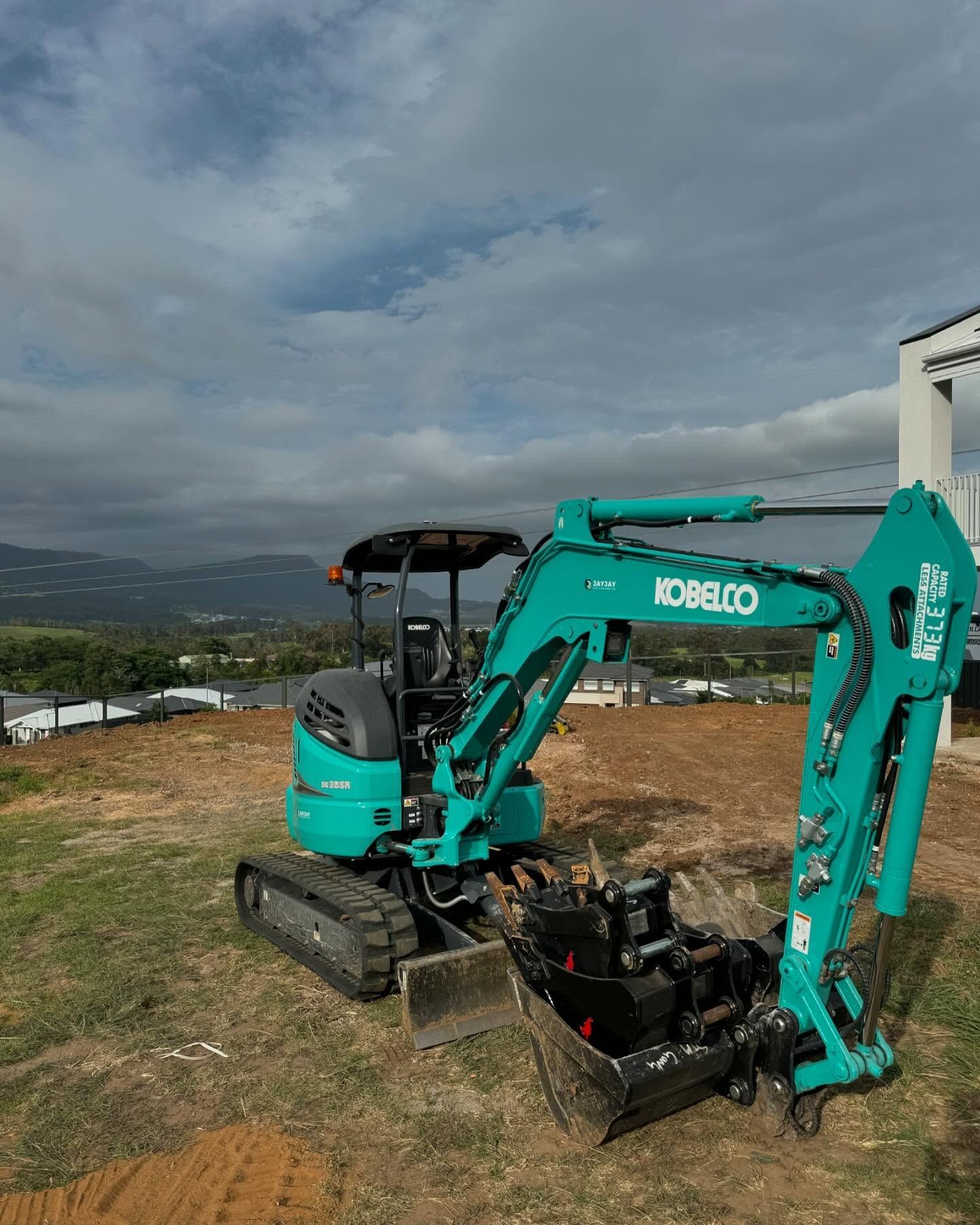 a JayJay Hire mini excavator