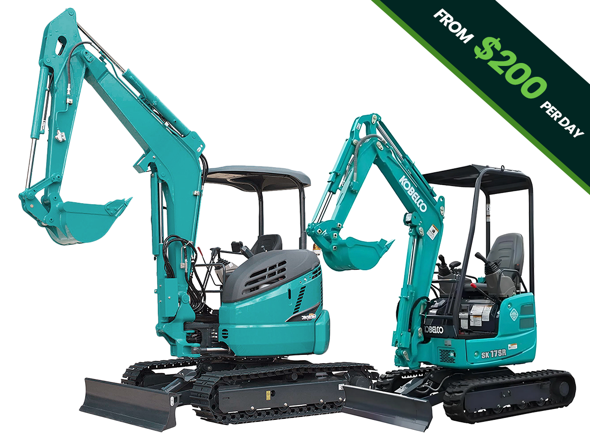 two excavators