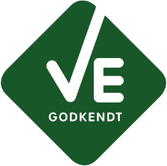 VE godkendt logo i grøn