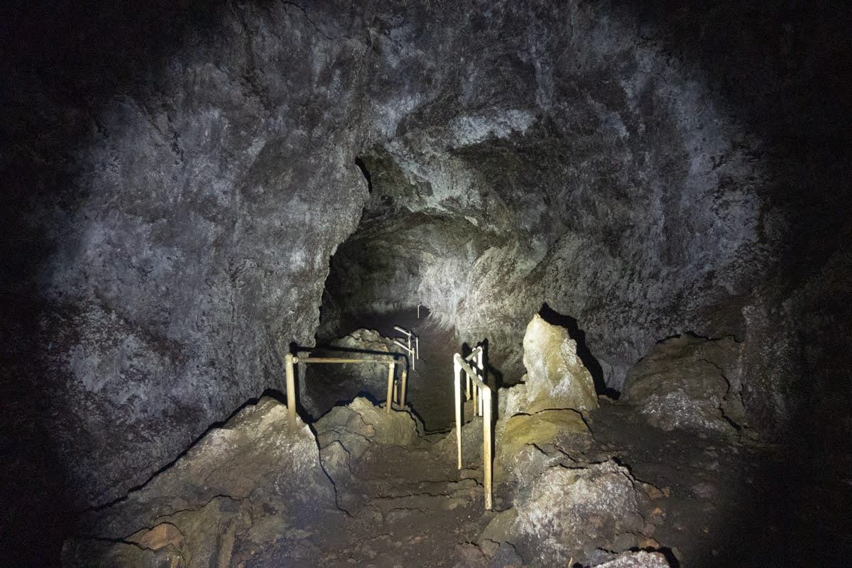 Lava tunnels at Waiʻānapanapa State Park with Mana Vans Maui.