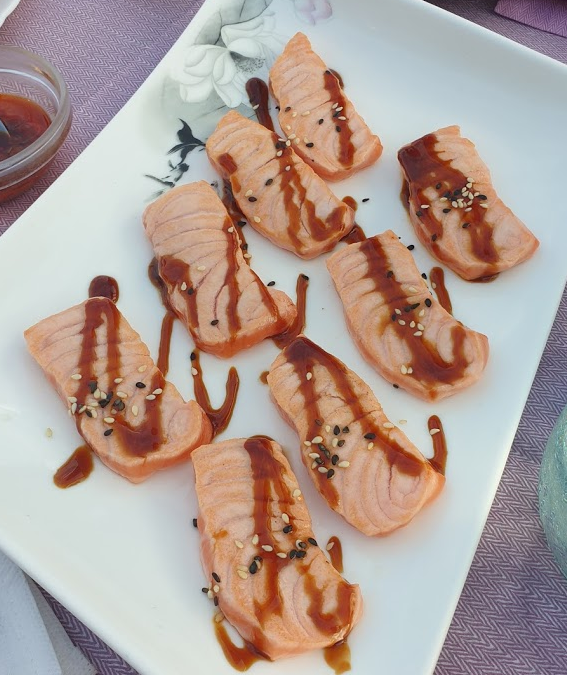 secondo piatto di salmone