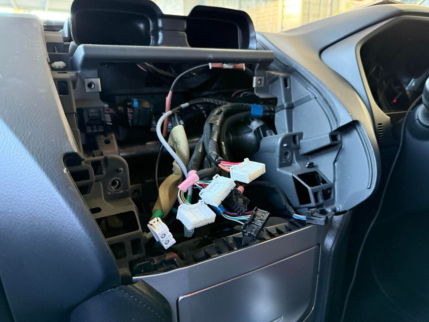 Car Dashboard Disassembled, Exposing Wires — Gibbo's Auto Electrics & Air Conditioning Services in Belmont, NSW