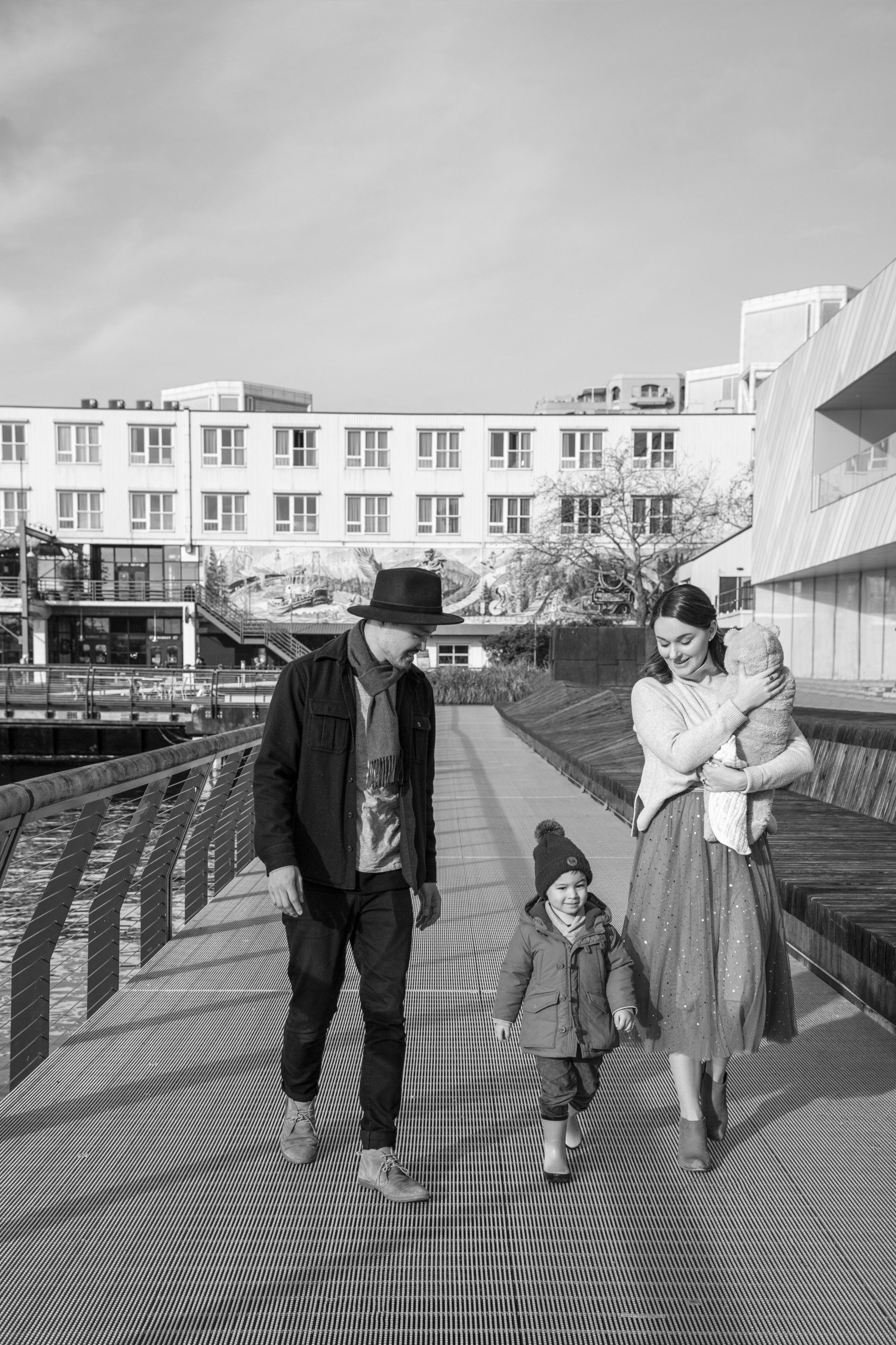Natalie-DAngelo-Photography-Vancouver-BC-Canada-BlackWhite-Family-Portraits-Visual-Storyteller-mother-holding-baby-little-boy-father