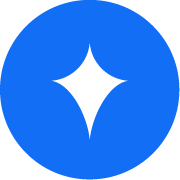 A blue circle with a white star in the middle.