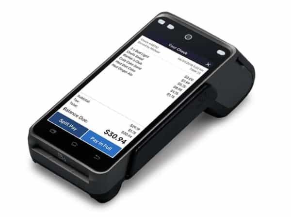 A smart phone with a receipt on the screen