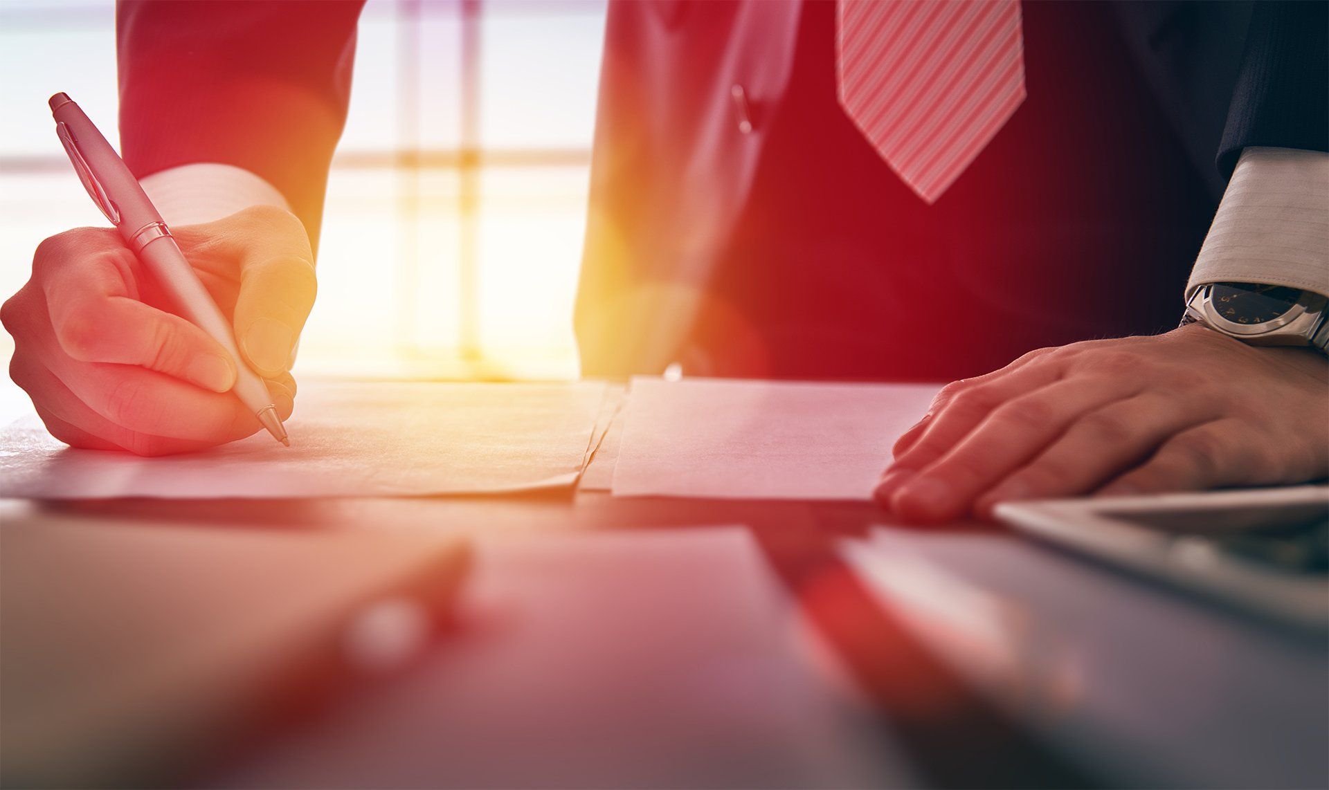 Lawyer Signing a Document