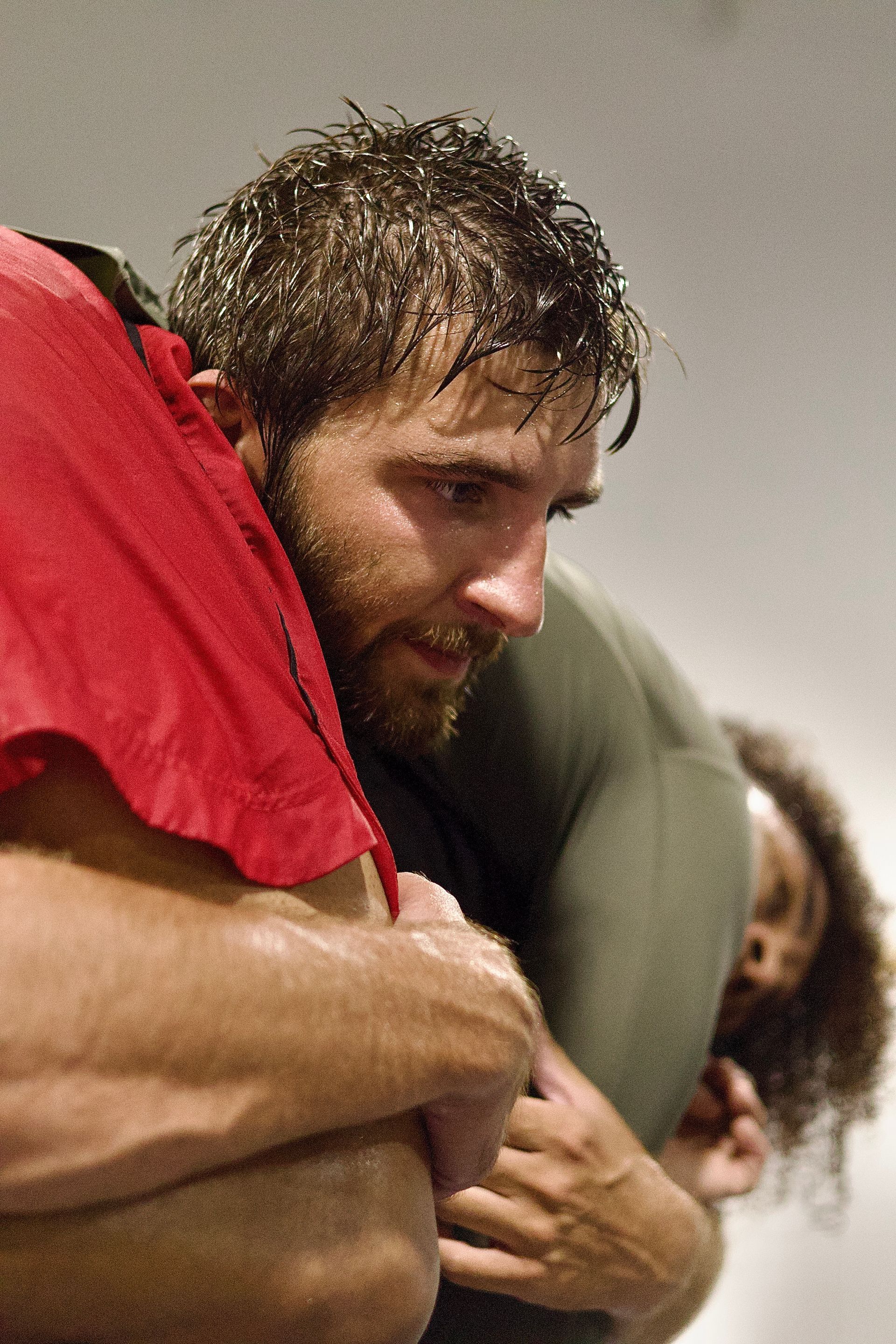 Adults drilling Brazilian Jiu-Jitsu at Jiu-Jitsu Modern in North Babylon, NY, building fitness.