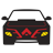 A stylized, front-facing black car icon with yellow headlights and red accent detailing on the hood.