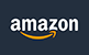 A close up of the amazon logo on a blue background.