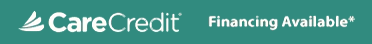 CareCredit logo on teal banner with “Financing Available” text