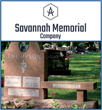 Columbus Monument Company Logo and image of Bench Memorials