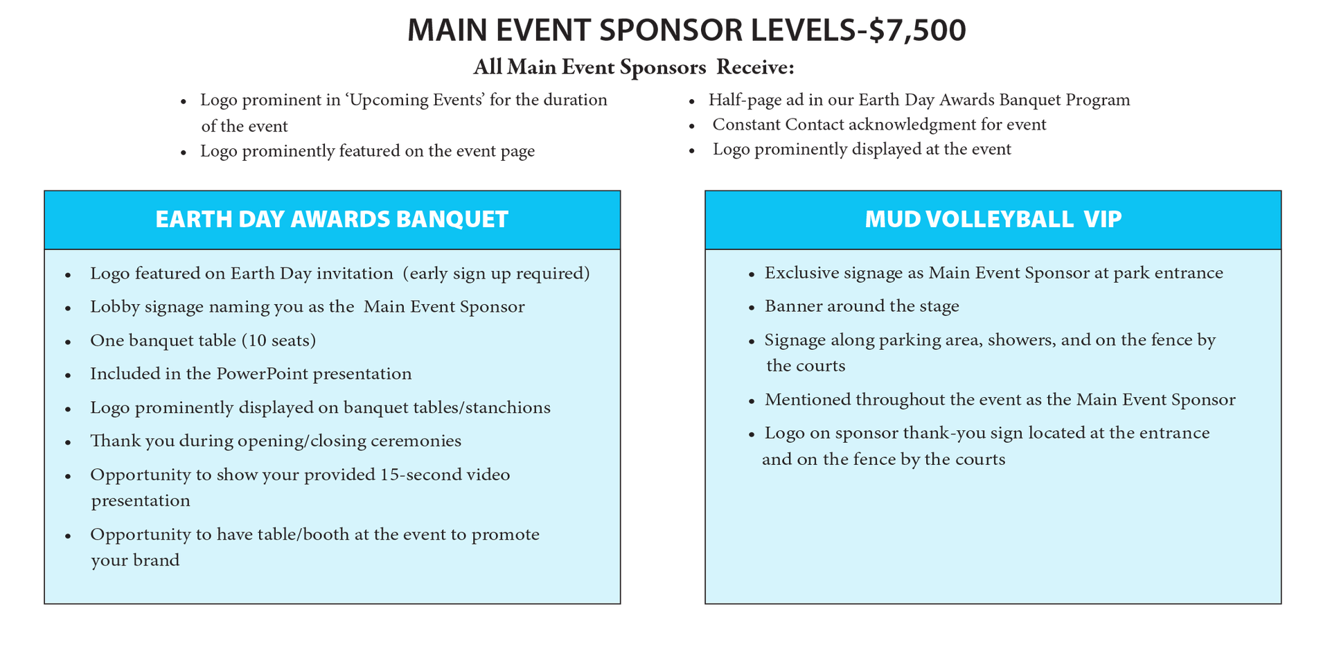 KNIB Main Event Sponsor Benefits
