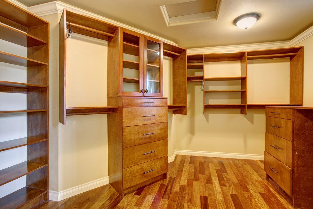 Large Walk In Closet With Vinyl Flooring — Cabonne Carpets In Molong, NSW