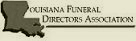 Louisiana silhouette logo with text “Louisiana Funeral Directors Association”
