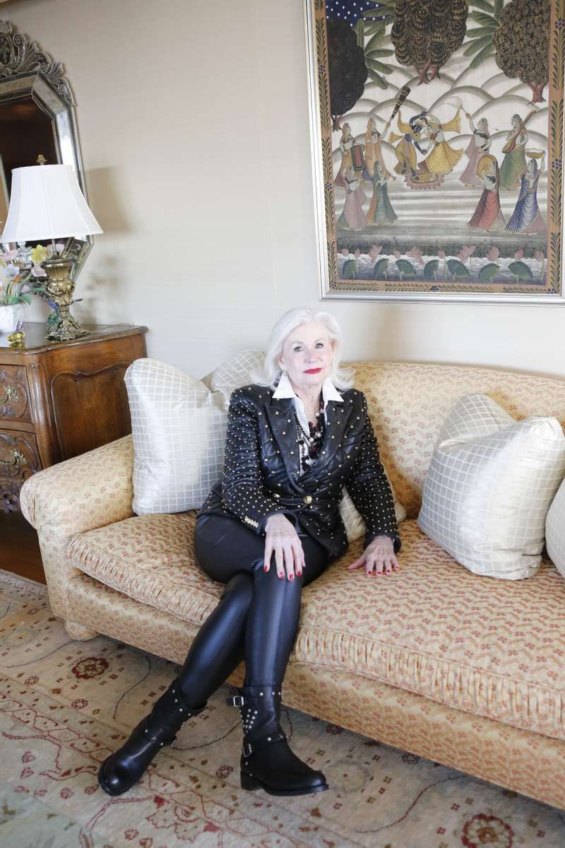 older woman with silver hair