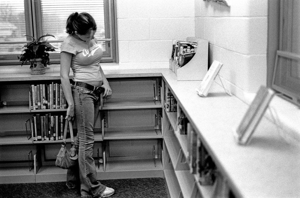 'I feel confident about my appearance, except for my chest. I feel different because I'm growing faster than friends my age. But other than that I'm fine...I've had lots of boyfriends. My longest relationship was about 3 months and that was my 6th grade summer and it was pretty serious. He was in high school, he was a freshman. My last boyfriend was 16 and before that he was 15. They're usually a couple years older...' --Sarah Simpson, 13.