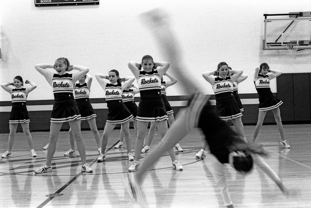 'Cheerleading is important to me because it's something I like to do and you give spirit to the school. I feel good that I'm in the sport.' --Lindsay Boothe, 14.