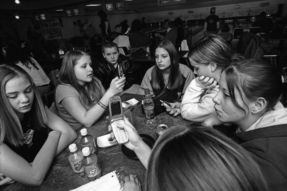 'The reception is pretty bad down here. We don't get it well, there's a few places you can, but not Wellston, but we all have cell phones.' -- Sarah Simpson, 13.