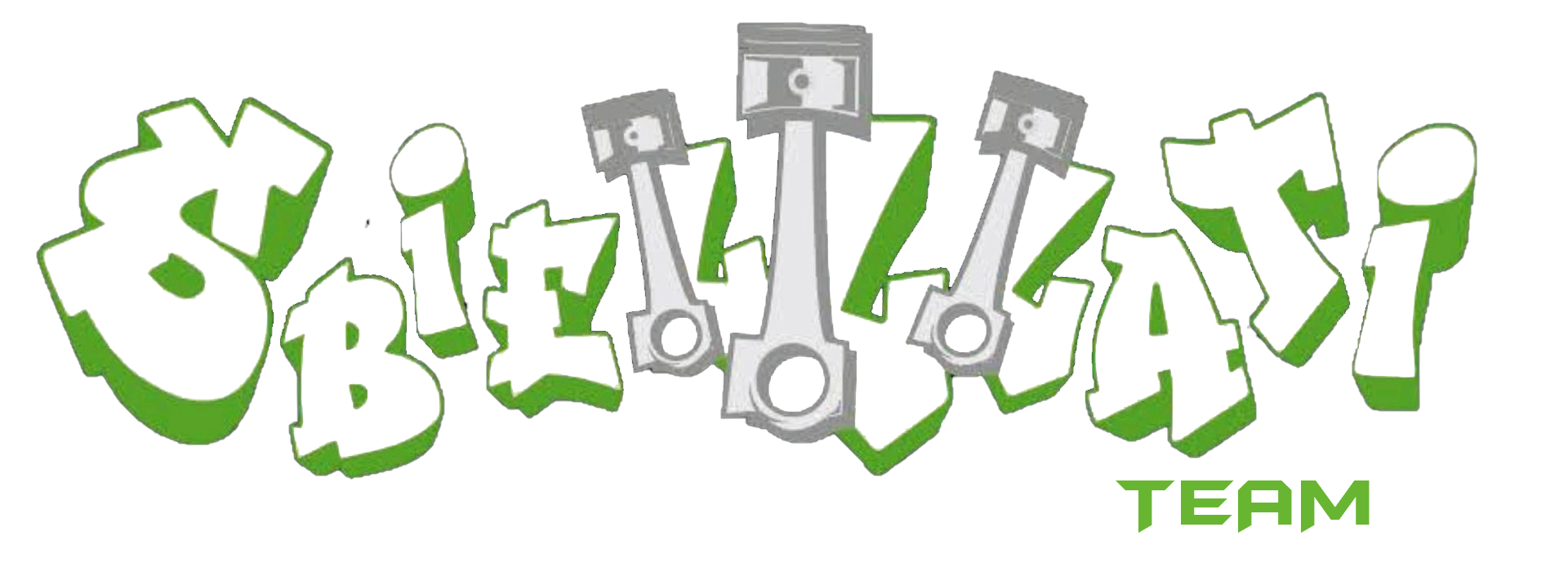 Logo con scritta verde in stile graffiti 