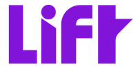 Purple Lyft logo wordmark on a white background