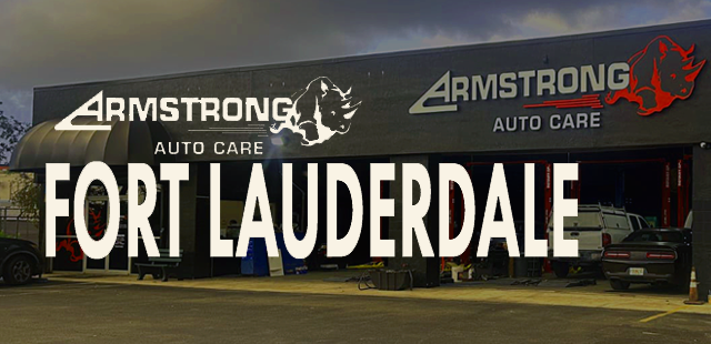 Armstrong Auto Care - Fort Lauderdale Workshop Exterior photo with Armstrong Logo