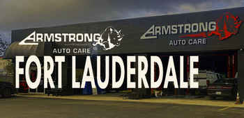 Armstrong Auto Care - Fort Lauderdale Workshop Exterior photo with Armstrong Logo 