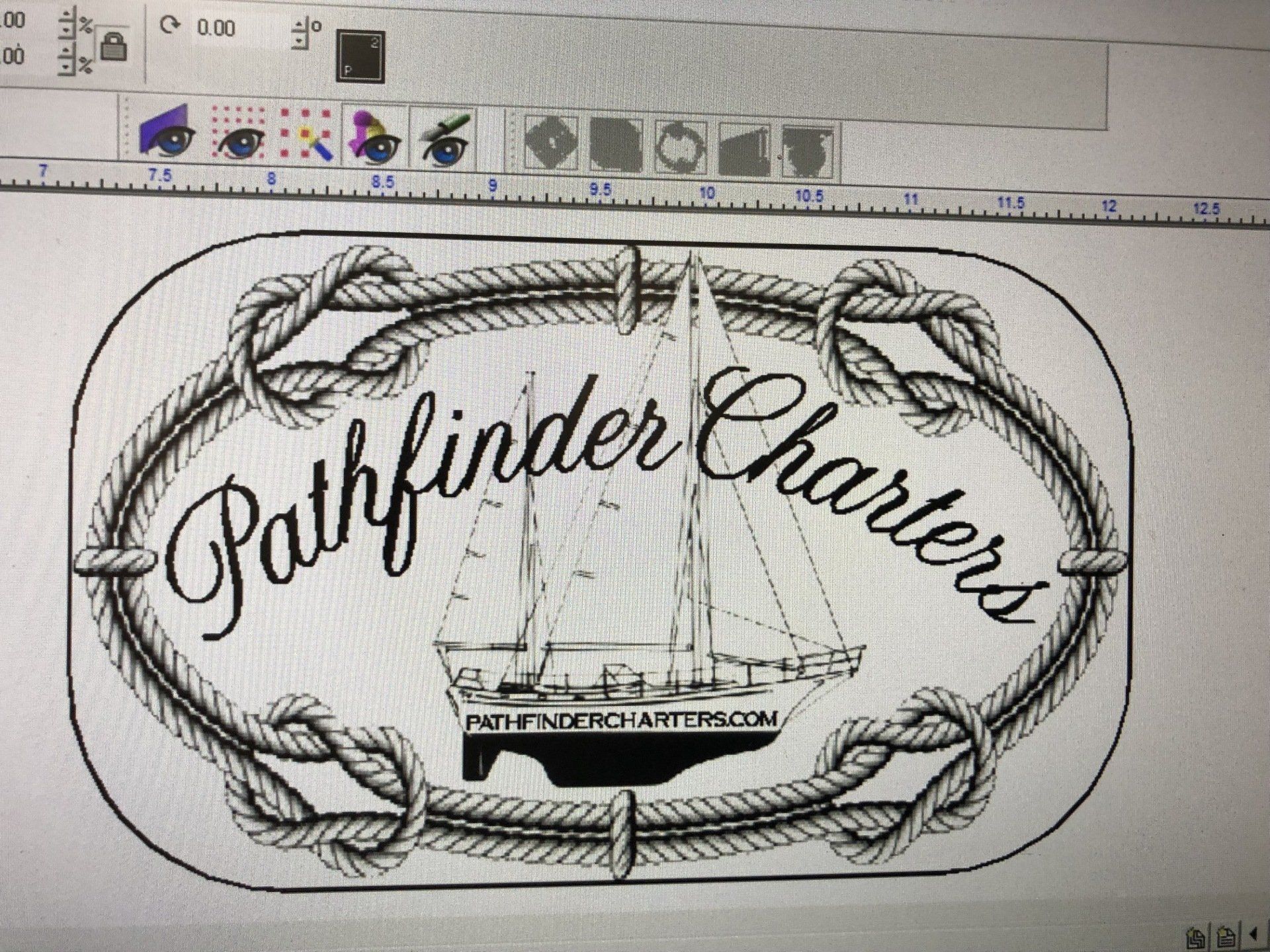 Pathfinder charters logo on a computer screen
