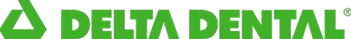 A green delta dental logo on a white background.