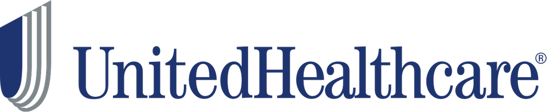 The united healthcare logo is blue and white on a white background.