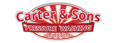 Carter & Sons Pressure Washing logo with red and white text and &ldquo;Since 2010&rdquo; tagline