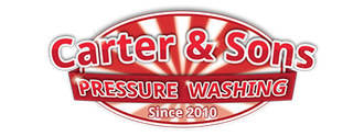Carter & Sons Pressure Washing logo with red and white text and &ldquo;Since 2010&rdquo; tagline